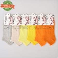 Bayan Kokulu Patik Çorap (12 Çift) (Parfümlü)