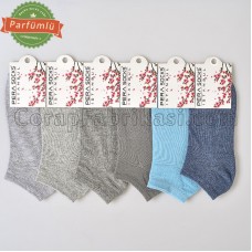 Bayan Kokulu Patik Çorap (12 Çift) (Parfümlü)