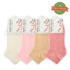 Bayan Kışlık Havlu Patik Çorap (12 Çift) (Parfümlü)