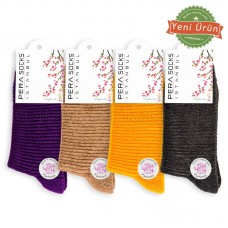 Bayan Kışlık Havlu Çorap (12 Çift) (Parfümlü)
