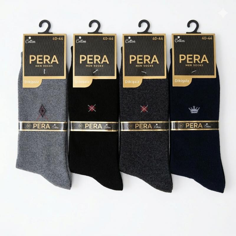 Erkek Dikişsiz Havlu Çorap (12 Çift)