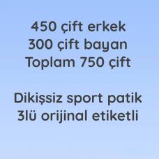 Dikişsiz Sport Çorap (750 çift)